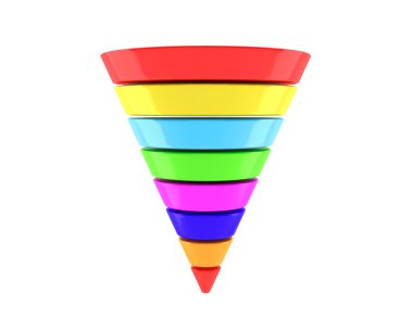 Multicolour iş Infographic piramit