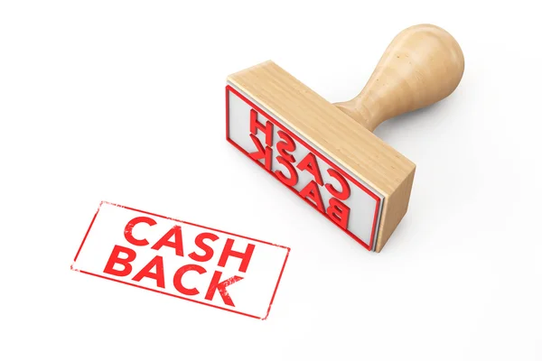 Stempel drewniany z Cash Back znak — Zdjęcie stockowe