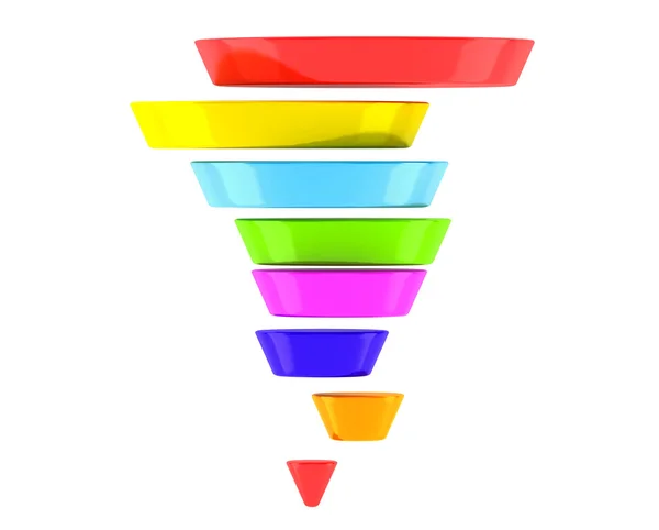 Pyramide Infographique Multicolore — Photo