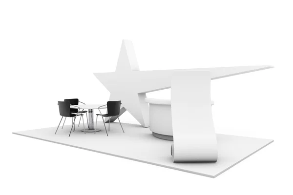 Handel kommersiella Exhibition Stand. 3D-rendering — Stockfoto