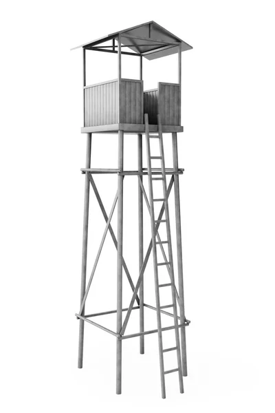Torre de guarda de relógio de madeira velha — Fotografia de Stock