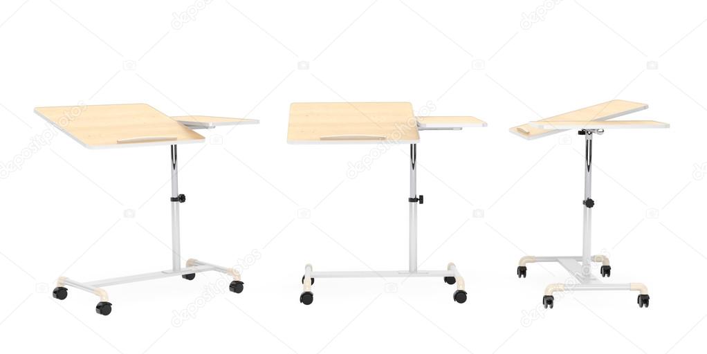 Wooden School Home And Office Laptop Desks Stock Photo C Doomu