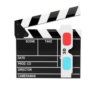 Film Clapper kurulu ile 3d Anaglyph cam