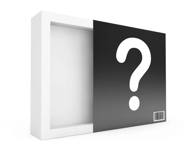 Empty Box with Question Mark — Stock Photo, Image