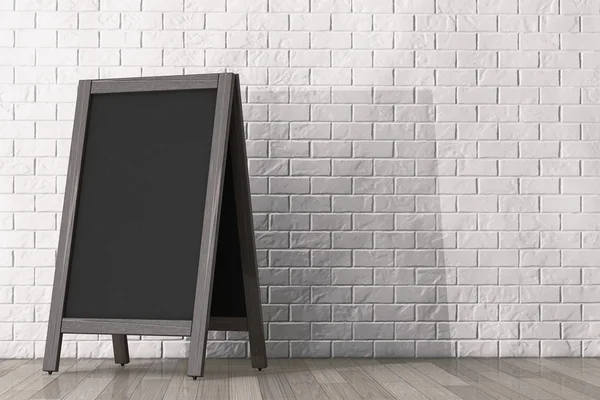 Blanco houten schoolbord buiten menuweergave — Stockfoto