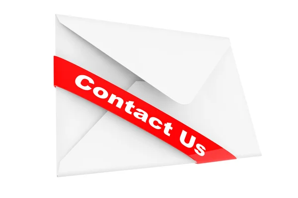 Envelope with Contact Us Sign — Stock Photo, Image