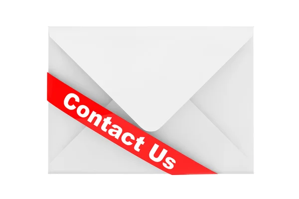 Envelope with Contact Us Sign — Stock Photo, Image