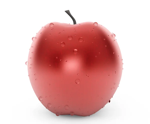 湿红苹果 — 图库照片