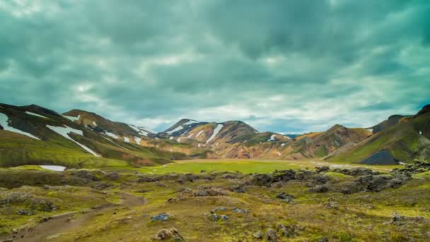 Landmannalaugar Berge in Island — Stockvideo