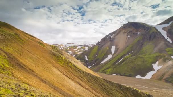 Landmannalaugar montanhas na Islândia — Vídeo de Stock