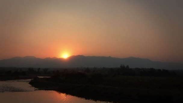 Timelapse Naplemente Thaiföld Gyönyörű — Stock videók