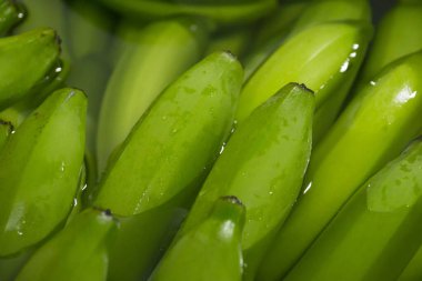 Bir demet taze yeşil Tayland muzu