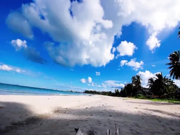 Seascape Vídeo Fundo Oceano Anse Petite Lapso Tempo Nuvens Oceano — Vídeo de Stock