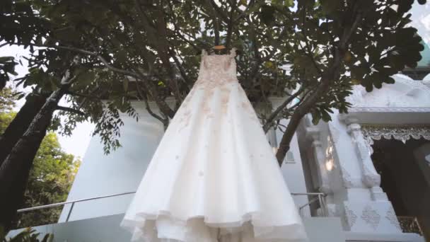 Wedding Dress Panorama Slider Wedding Dress — Stock Video