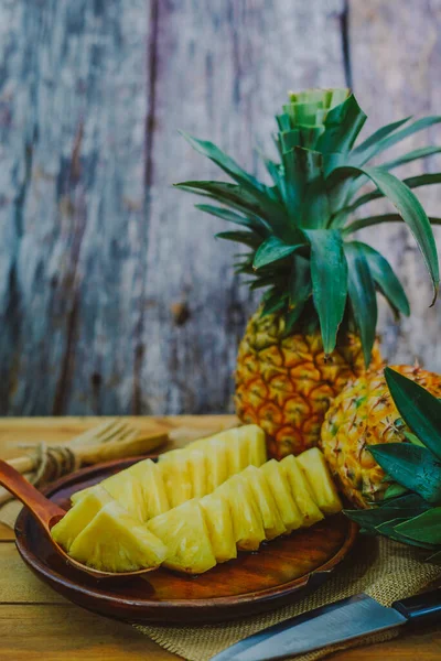 Ananas Houten Textuur Achtergrond — Stockfoto