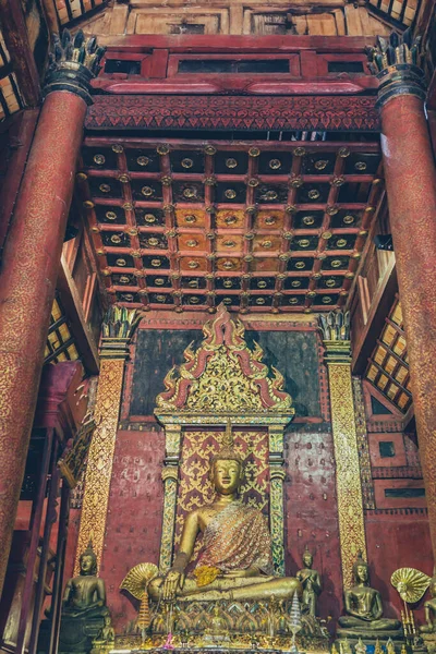Статуя Будды Храме Ват Тон Квен Провинции Чиангмай — стоковое фото