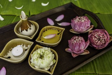 Tayland spa salonunun ayrıntıları, Spa malzemeleri (yağ)