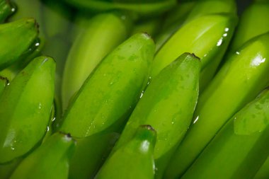 Bir demet taze yeşil Tayland muzu