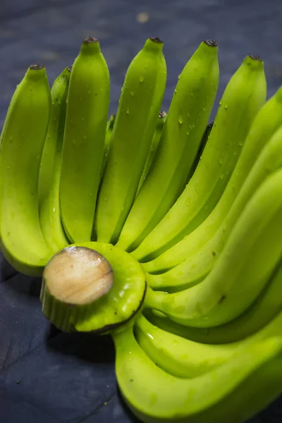 Bunches of fresh green thailand banana