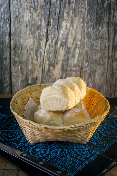 Fresh Baked Japanese Soft Fluffy Bun White Bread — Stock Photo, Image