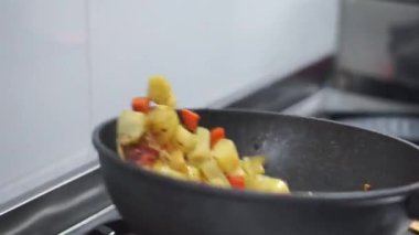 Eller sebze Pan Kızartma Cook