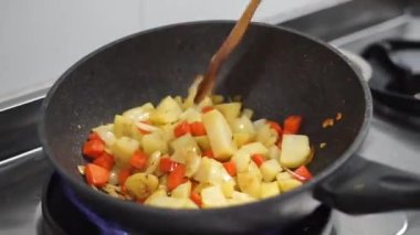 Eller sebze Pan Kızartma Cook