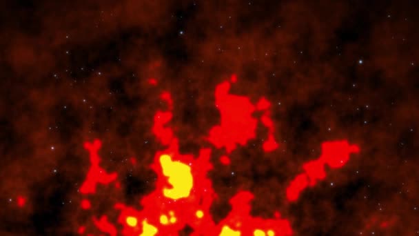 Вогонь Охоплює Частинки Чорному Тлі Пожежні Іскри Фону Анотація Вогняних — стокове відео