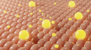 Deri hücrelerine serum ve vitamin damlası. Deri katmanından geçen serum deri hücresinin sarkık derisini küçültür. 3d oluşturma.