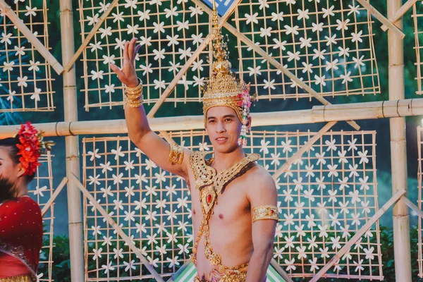 Chiangmai Thailand Квітня 2019 Традиційне Шоу Культури Ланни Фестивалі Сонгкран — стокове фото