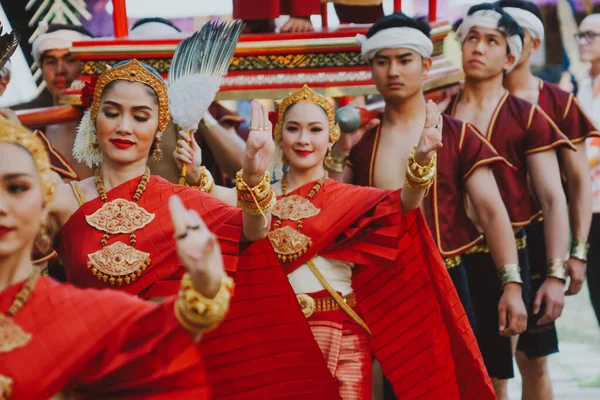 Chiangmai Thailand Απριλίου 2019 Παράσταση Παραδοσιακού Πολιτισμού Της Lanna Στο — Φωτογραφία Αρχείου