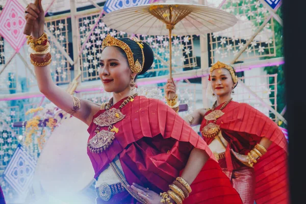 Чайангмай Тайланд Апреля 2019 Года Традиционное Шоу Культуры Ланны Фестивале — стоковое фото