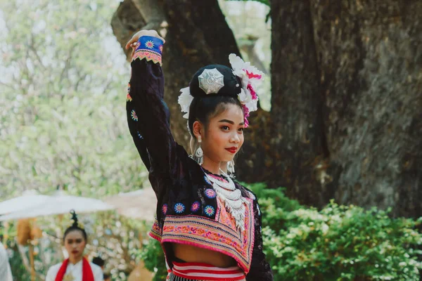 Chiangmai Thailand Dubna 2019 Tradiční Lanna Culture Show Vystoupí Festivalu — Stock fotografie