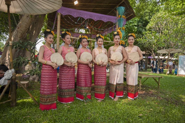 Chiangmai Thailand April 2018 Traditional Lanna Culture Show Perform Songkran — Stock Photo, Image