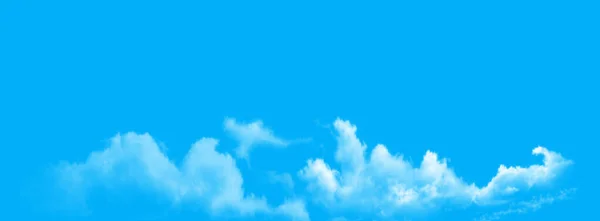 Fundo Céu Azul Com Nuvens Minúsculas Panorama — Fotografia de Stock