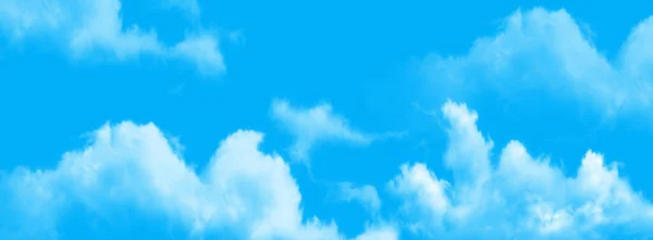 Blue Sky Background Tiny Clouds Panorama — Stock Photo, Image