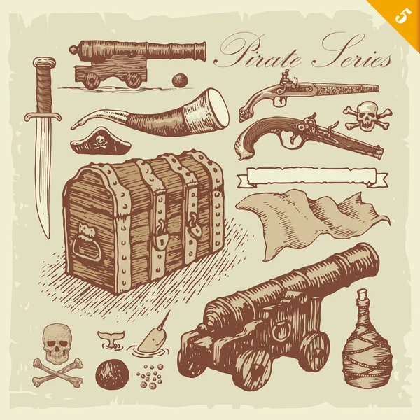 Pirate vector  set — Stock Vector