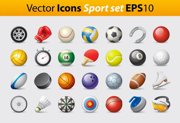 Conjunto de iconos deportivos — Vector de stock