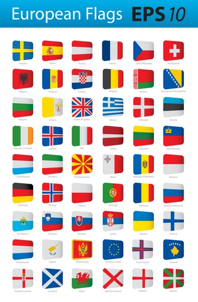 European flags — Stock Vector