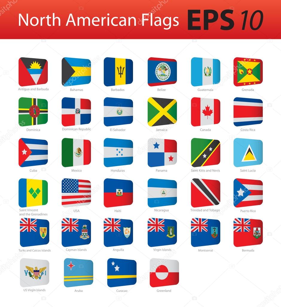 North American flags