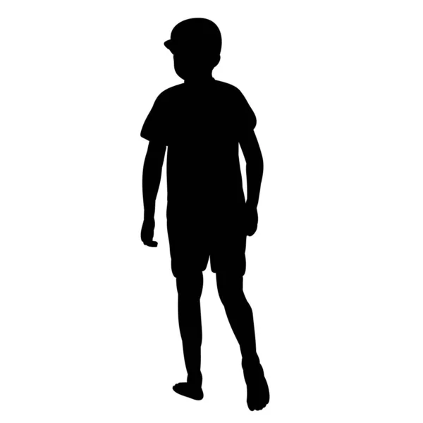 Silhouette Eines Kindes Isoliert Vektor — Stockvektor