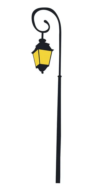 Straßenlaternenmast Flachen Stil — Stockvektor