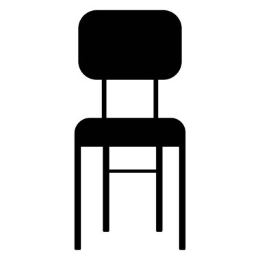 siyah siluet sandalye vektörü, izole