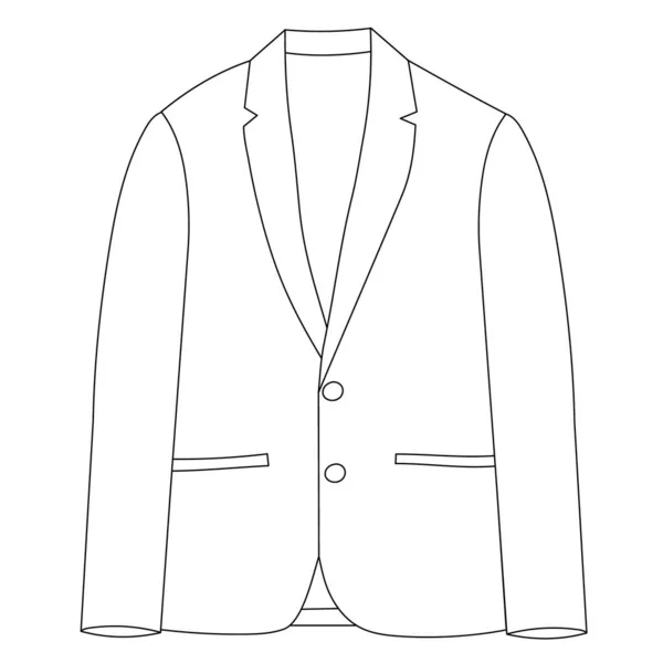 ベクトル男のジャケットの孤立したスケッチ — ストックベクタ
