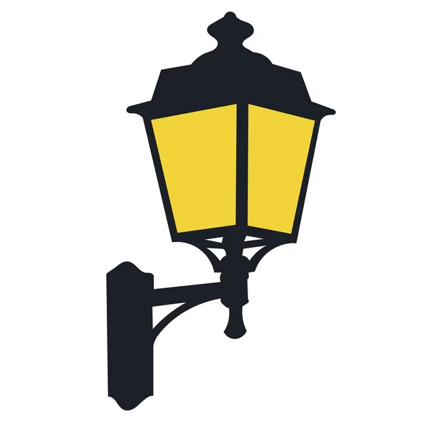 Декоративний Вуличний Настінний Ліхтар Силует — стоковий вектор