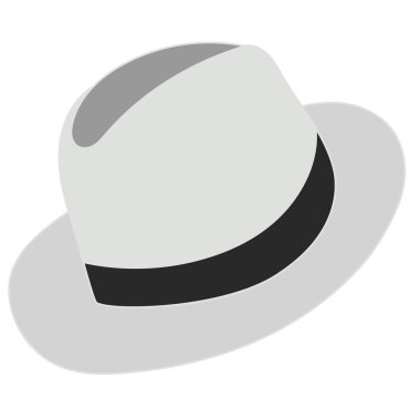 vektör, izole, beyaz arkaplanda erkek şapkası