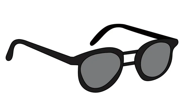 Gafas Sol Negras Sobre Fondo Blanco — Vector de stock