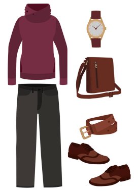  İzole, erkeklerin moda kıyafetleri.