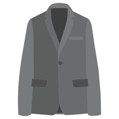 Düz stil erkek ceketiyle izole edilmiş vektör.