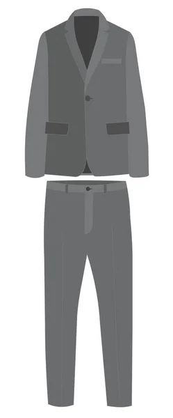 Yalıtılmış Vektör Düz Stil Erkek Ceketi Pantolonu — Stok Vektör