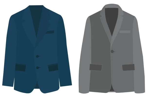 Aislado Chaqueta Para Hombre Estilo Plano — Vector de stock